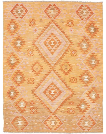 Tappeto Kilim Afghanistan marrone giallo 150x197