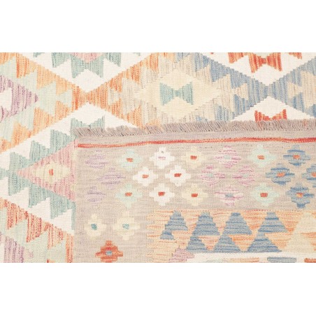 Tappeto Kilim Afghanistan bianco rosso 199x291