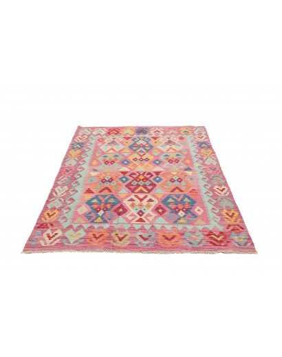 Tappeto Kilim Afghanistan marrone blu 123x175