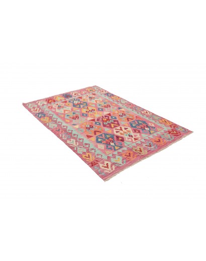 Tappeto Kilim Afghanistan marrone blu 123x175