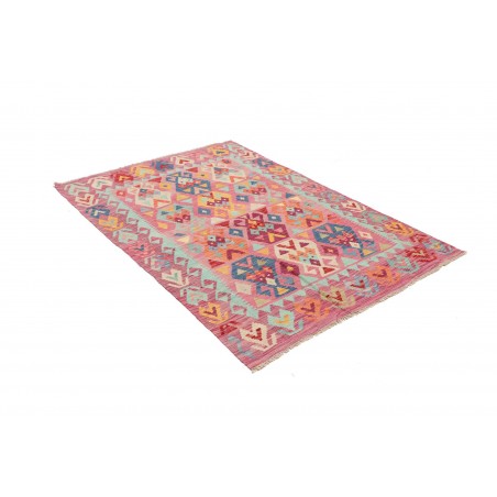 Tappeto Kilim Afghanistan marrone blu 123x175