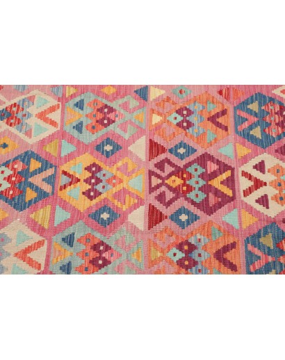 Tappeto Kilim Afghanistan marrone blu 123x175