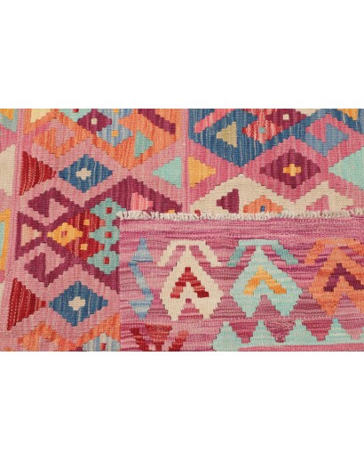 Tappeto Kilim Afghanistan marrone blu 123x175