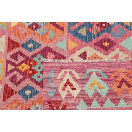 Tappeto Kilim Afghanistan marrone blu 123x175