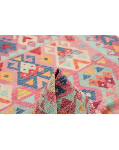 Tappeto Kilim Afghanistan marrone blu 123x175