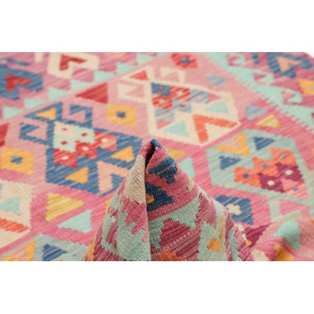 Tappeto Kilim Afghanistan marrone blu 123x175