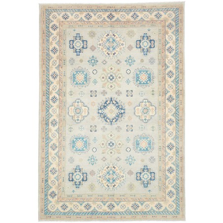 Tappeto Kazak Afghanistan bianco grigio 203x300