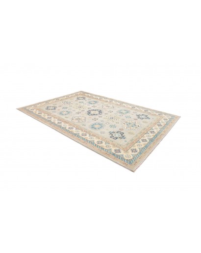 Tappeto Kazak Afghanistan bianco grigio 203x300