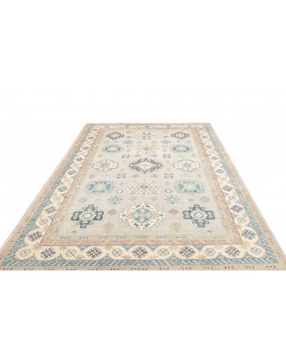 Tappeto Kazak Afghanistan bianco grigio 203x300
