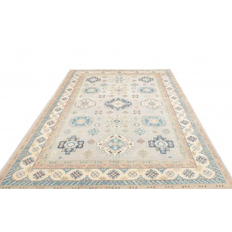 Tappeto Kazak Afghanistan bianco grigio 203x300