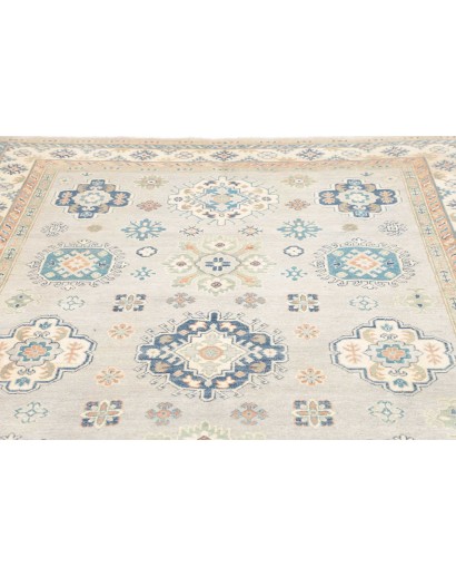 Tappeto Kazak Afghanistan bianco grigio 203x300