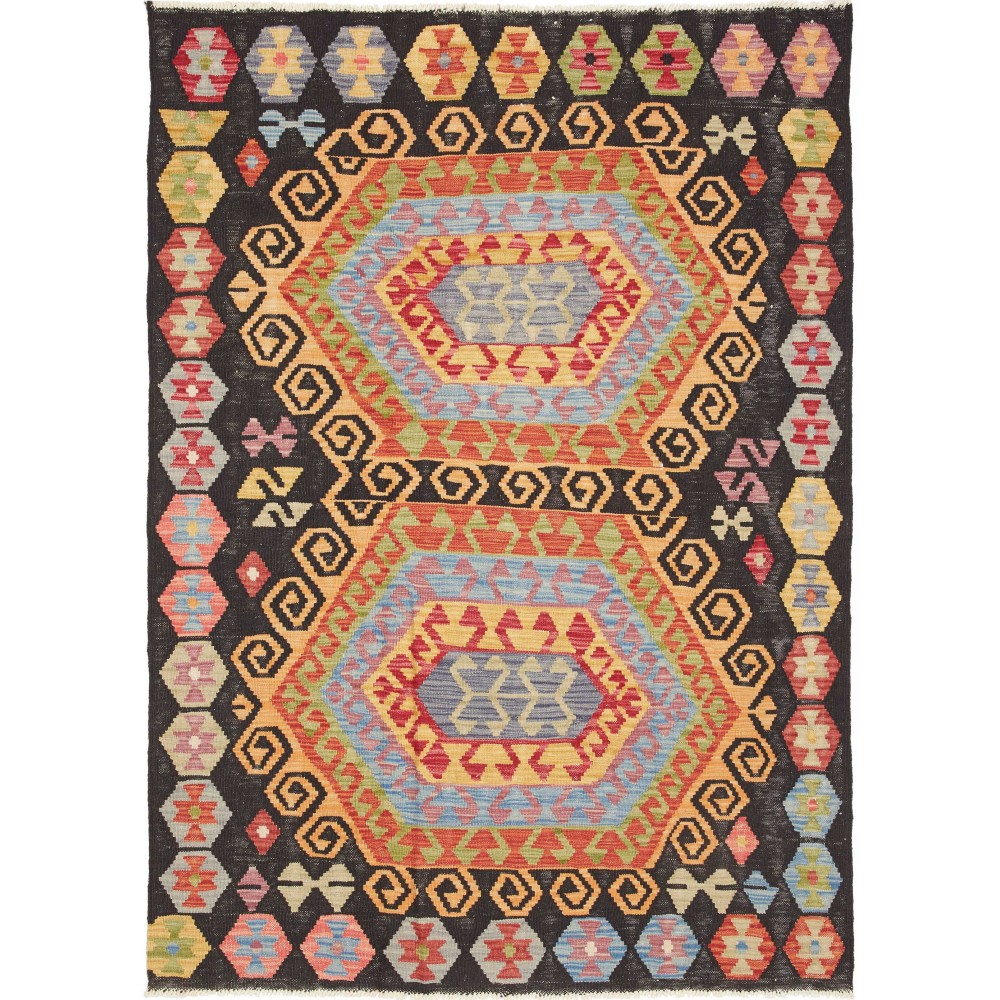 Tappeto Kilim Afghanistan marrone 128x172