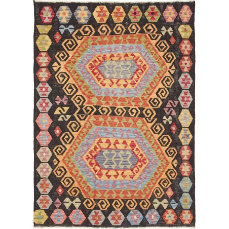 Tappeto Kilim Afghanistan marrone 128x172