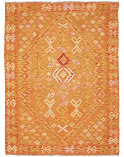 Tappeto Kilim Afghanistan arancione 135x180