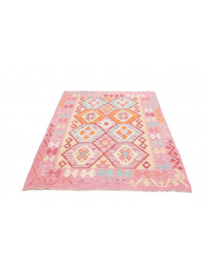 Tappeto Kilim Afghanistan beige arancione 121x184