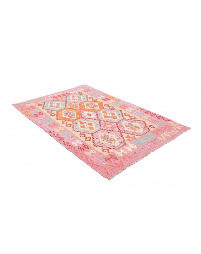 Tappeto Kilim Afghanistan beige arancione 121x184