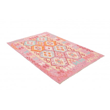 Tappeto Kilim Afghanistan beige arancione 121x184