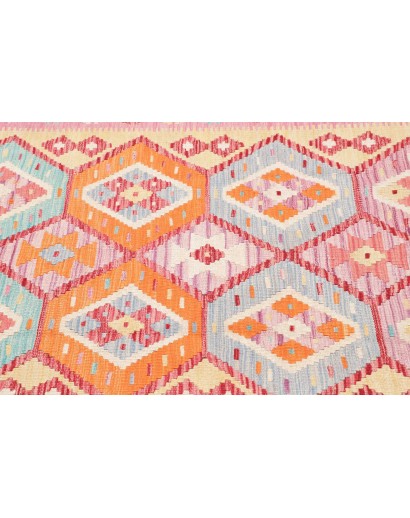 Tappeto Kilim Afghanistan beige arancione 121x184