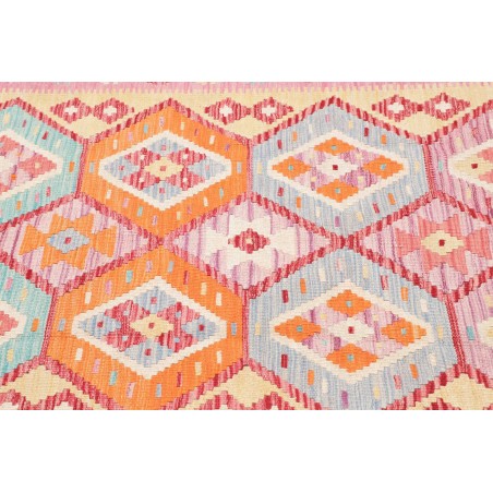 Tappeto Kilim Afghanistan beige arancione 121x184