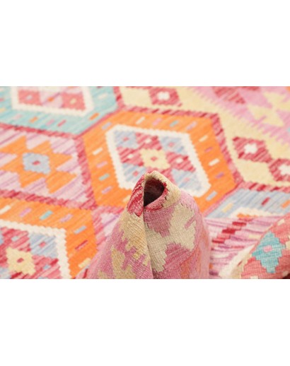 Tappeto Kilim Afghanistan beige arancione 121x184