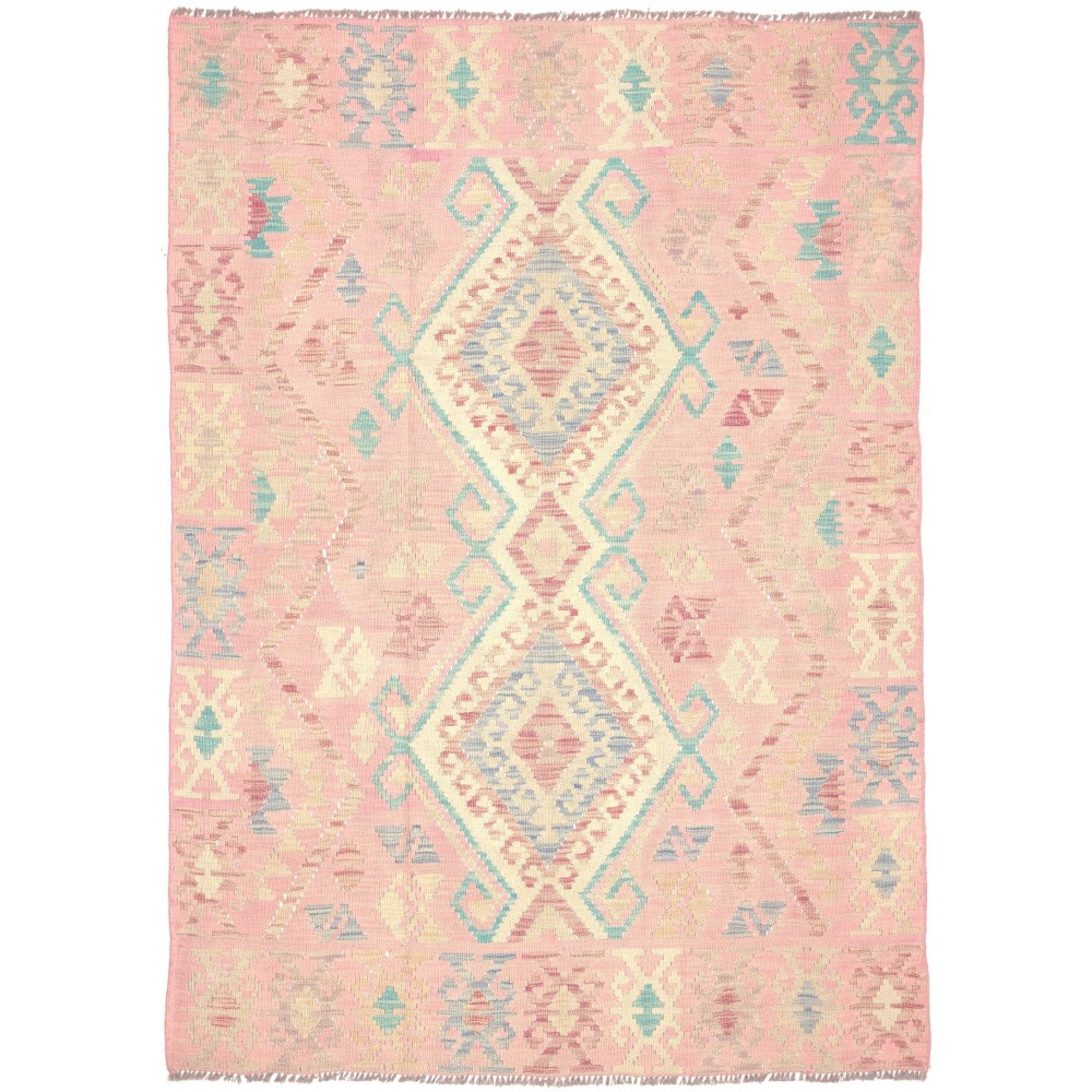 Tappeto Kilim Afghanistan giallo 126x174