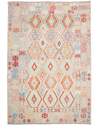 Tappeto Kilim Afghanistan beige bianco 207x297