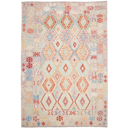 Tappeto Kilim Afghanistan beige bianco 207x297
