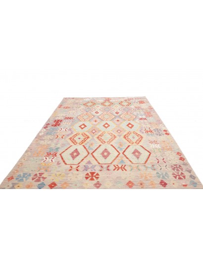 Tappeto Kilim Afghanistan beige bianco 207x297