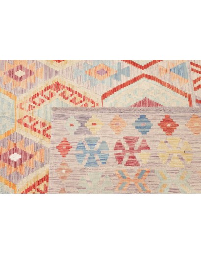 Tappeto Kilim Afghanistan beige bianco 207x297