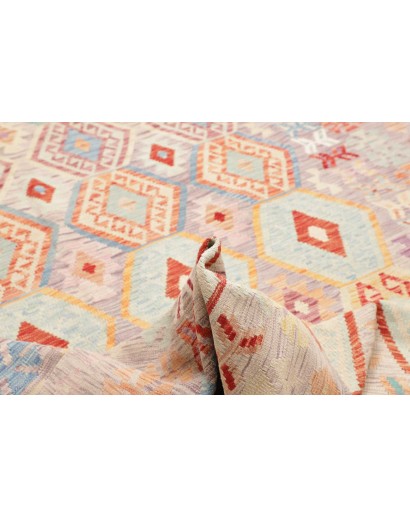 Tappeto Kilim Afghanistan beige bianco 207x297