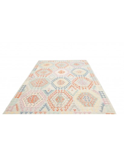 Tappeto Kilim Afghanistan bianco 205x295