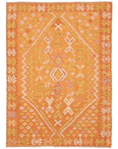 Tappeto Kilim Afghanistan marrone 129x177