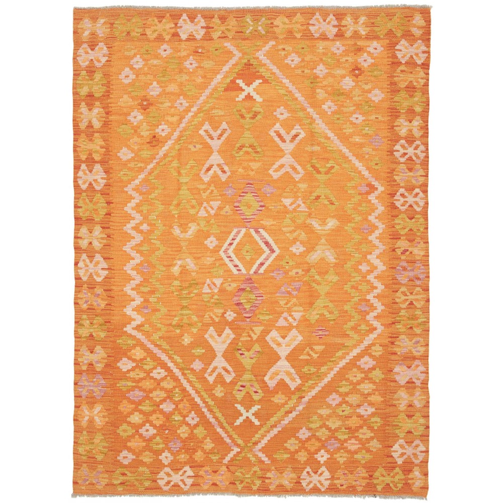 Tappeto Kilim Afghanistan marrone 129x177