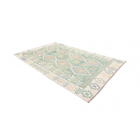 Tappeto Kilim Afghanistan bianco blu 194x294