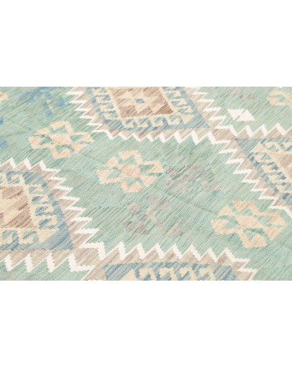 Tappeto Kilim Afghanistan bianco blu 194x294