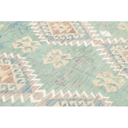 Tappeto Kilim Afghanistan bianco blu 194x294