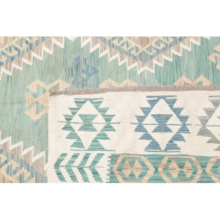 Tappeto Kilim Afghanistan bianco blu 194x294