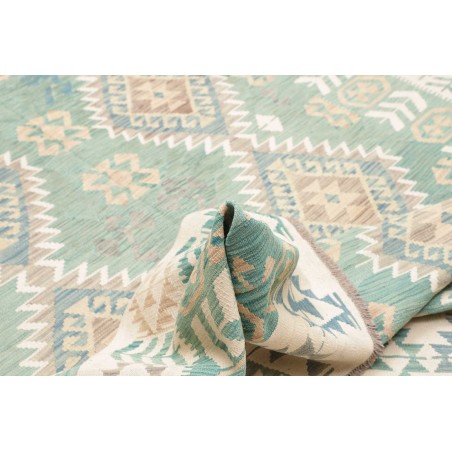 Tappeto Kilim Afghanistan bianco blu 194x294