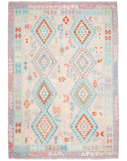 Tappeto Kilim Afghanistan bianco 204x287