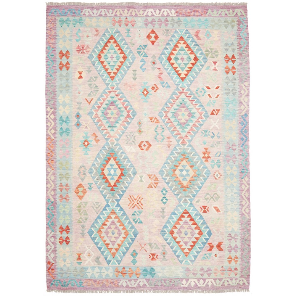 Tappeto Kilim Afghanistan bianco 204x287