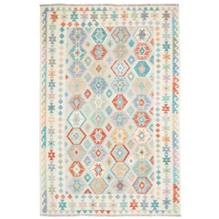 Tappeto Kilim Afghanistan bianco 200x298