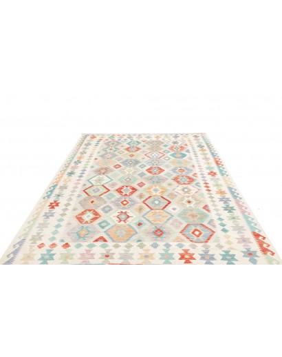 Tappeto Kilim Afghanistan bianco 200x298