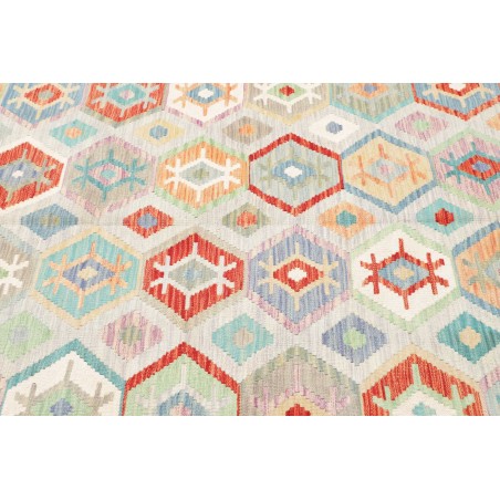 Tappeto Kilim Afghanistan bianco 200x298