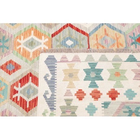 Tappeto Kilim Afghanistan bianco 200x298