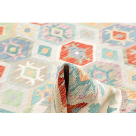 Tappeto Kilim Afghanistan bianco 200x298