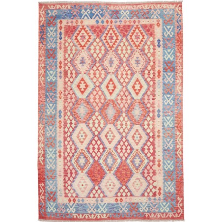 Tappeto Kilim Afghanistan beige rosso 207x306