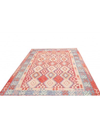 Tappeto Kilim Afghanistan beige rosso 207x306