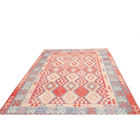 Tappeto Kilim Afghanistan beige rosso 207x306