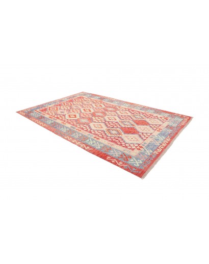 Tappeto Kilim Afghanistan beige rosso 207x306