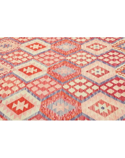 Tappeto Kilim Afghanistan beige rosso 207x306